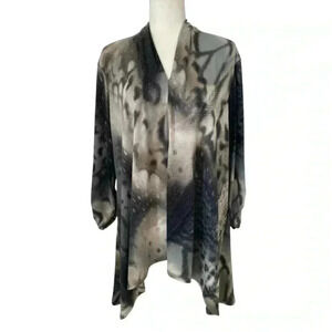 Clara Sun Woo Assymetrical Mature Lagenlook Tunic Size 1X